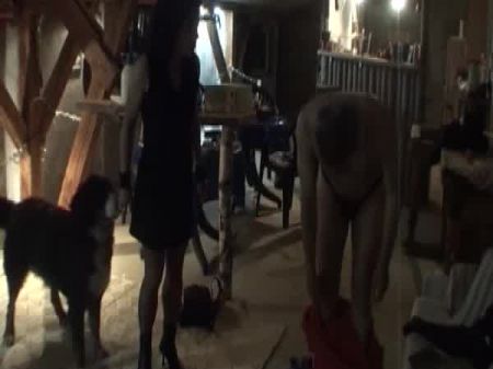 Black Haired Nymph From Germany Making Her Slave Do What She Wants