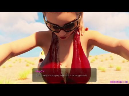 Fashion Hot Blonde in Red Dress Get Fuck 3D Game 