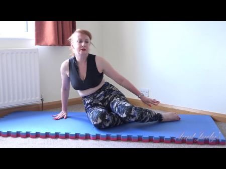 Busty Middle-aged Hottie Mrs . Red - Naughty Yoga Workout