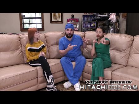 السحاقيات تحصل على هزات الجماع الإلزامية Hitachi Ditris Rose 