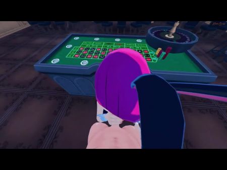 Jessie es follada en POV por ti en un casino. Pokémon hentai. 