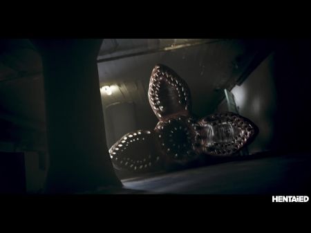 Gorgeous Asian Woman Gets Eaten By Monster In Deprived Warehouse And Finishes Up Packed With Cum Cumflation