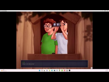 Summertime Saga Johannes und Erik schauten sich Iwanka an ... Iwanka gab Johannes vor der Kamera einen Blowjob 