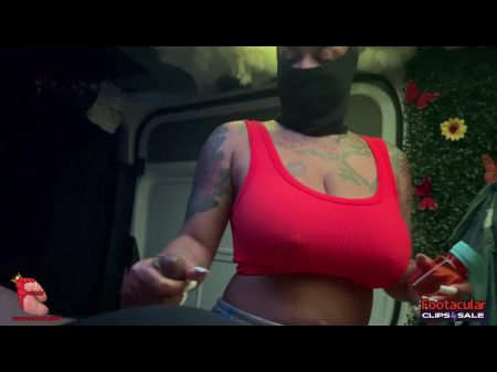 Stranger Snatches Cum From Black Dude In A Milky Van