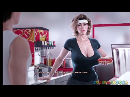 madrasta gostosa prepara cachorro-quente enquanto eu esfrego minha salsicha na buceta dela porngame 3d 