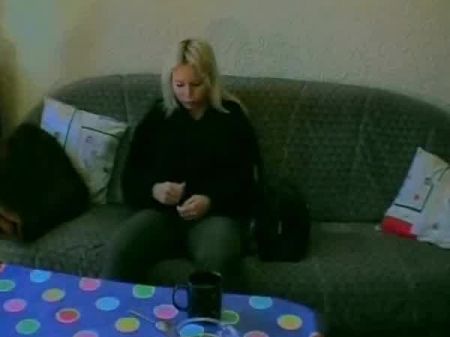 Perfect German Blonde Dildoing Her Crevices Before Making Blowjob A Man Rod In Pov