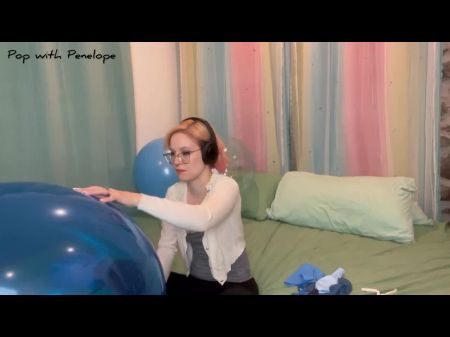 10 Nail Pops inflando y desinflando globos azules 