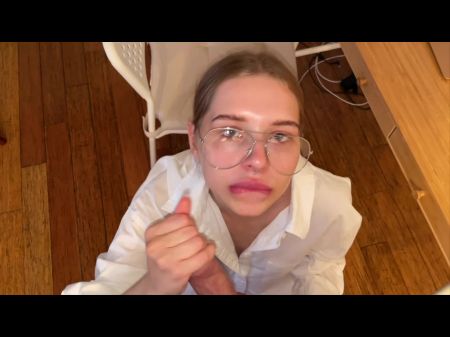 Physics Lecturer Is Pounding A Undergrad . Is Drinking Cum