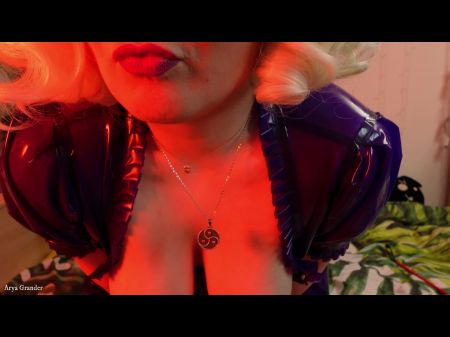 حزام على اللعنة أنت في قفص العفة لعق عرقي وبخ (آريا غراندر) إذلال بوف 