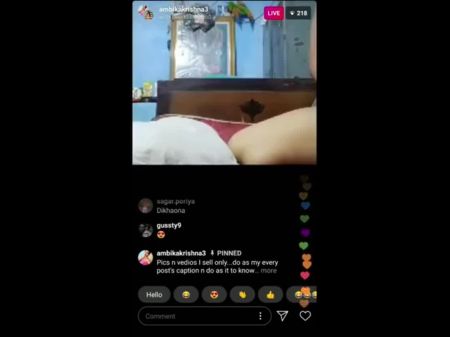 Indian Instagram Female Ambika Masturbating Live On Instagram