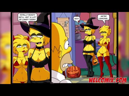 noche de halloween con sexo los simptoons 