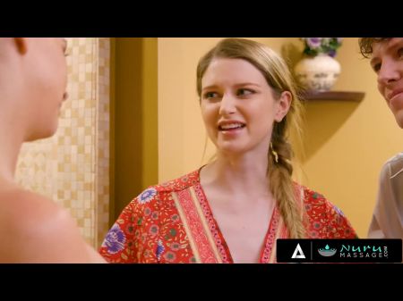 Masaje Nuru La Traviesa Chanel Preston Inicia Un Trío Con Una Pareja Tímida Durante Un Masaje Doble 