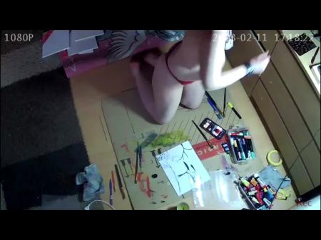 pillado pintando desnudo otra vez 