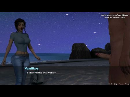 Die Liebe Einer Stiefmutter, Vollbusige Betrügende Ehefrau, Milf, Wird Nachts Am Strand Von Einem Jungen Schwanz Cremig Gemacht. Ntr-pornospiel #18 