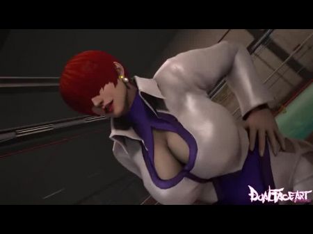 Shermie im Fitnessstudio 