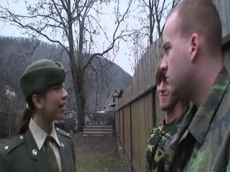 Kinky German Brunette Having Some Fun With Multiple Hard-ons