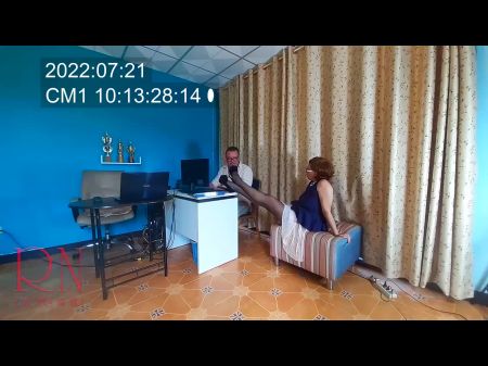 Office Supremacy , Femdom , Girl Chief Gives Cooter For Cunnilingus With Manager . Girl Chief And Worker . Data Time