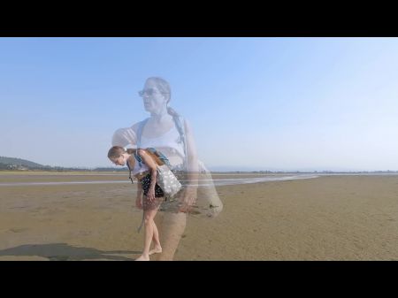 Longpussy , Just Another Walk At The Beach With A Meaty Arse Buttplug And A Diaper .