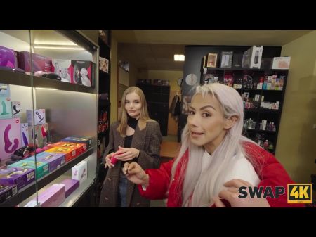 swap4k. Habe Fibi Euro in einem Sexshop kennengelernt und sie bei einem Dreier mit Veronica Leal hart gefickt 