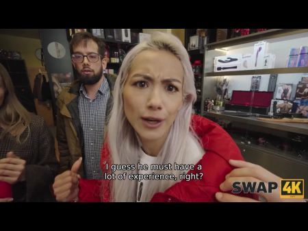 Swap4k . Faced Fibi Euro In A Fuckfest Shop And Torn Up Her Rude In Trio Orgy With Veronica Leal