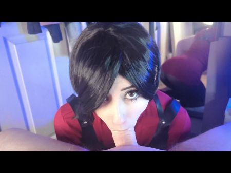 Ada Wong Uses Leon For Orgy , Gives Footjob And Boinks Ample Well-lubed Ass