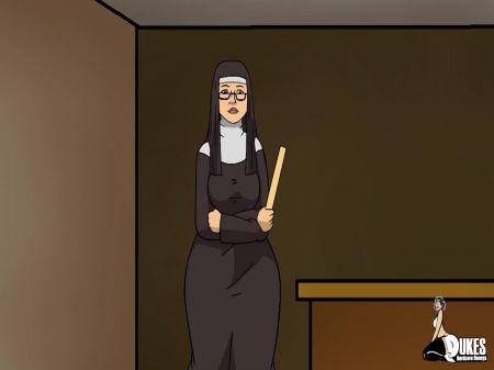 راهبة تأخذ بي بي سي في كل حفرة 