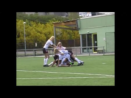 Soccer Super-bitch Takes A Hefty Man Sausage