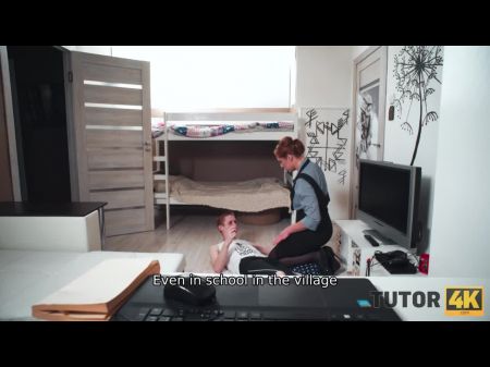 Tutor4k . Instead Of Learning English Boy Fucks Mind-blowing Professor
