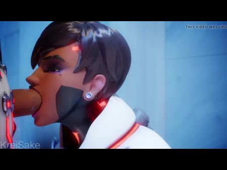 Overwatch Sombra Blowjob Gesichtsbehandlung 