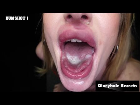 Blonde Hottie ist ein Schwanzlutsch-Profi am Gloryhole 