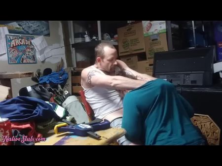 Plus-size Mum Fucks Father In Store Room - Family Orgy
