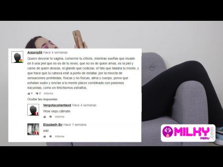 Donas Vagina wird nass, wenn sie die Kommentare der Fans liest 