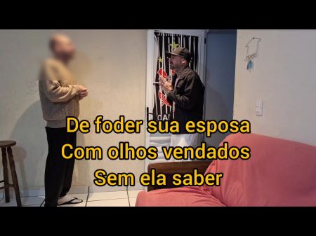 pegadinha com esposa vendada no meio do sexo amigo do marido também entra em cena 