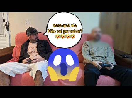 Prank With Blindfolded Wife In The Middle Of Romp Mate Of Husband Comes In The Gig Too