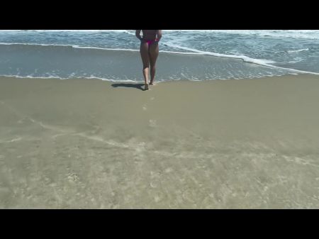 riskanter Handjob auf einem Quad am Strand, wir wären fast erwischt worden 