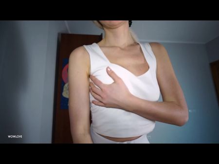 Stiefmutter Hilft Stiefsohn, Schnell In Ihr Höschen Zu Spritzen Und Es Hochzuziehen, Sexy Milf 