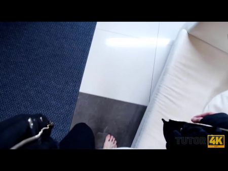 tutor4k. intelligent aussehende reife Lehrerin ist eine echte Hure, die Sex liebt 