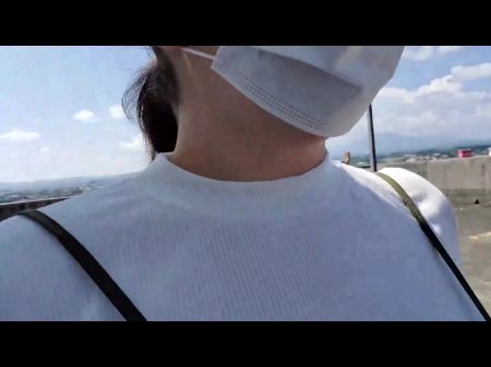 A Frustrated Married Lady Masturbates With Her Legs Open And Her Globes Revealed In An Outdoor Parking Pile