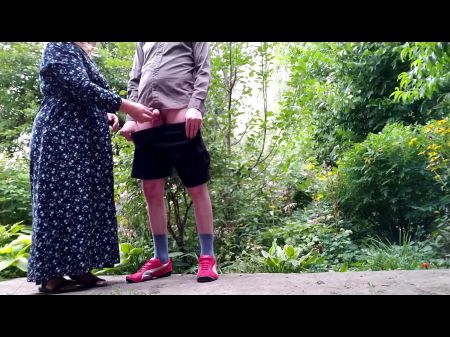 Tasty Mummy - In - Law Helps Her Sonnie - In - Law Piss And Pees While Standing