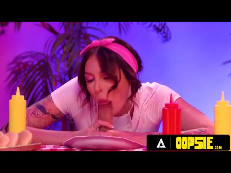 Oopsie - Slurping Compete Turns Lesbo Wire - On Trio Orgy ! Eliza Ibarra , Charlotte Sins