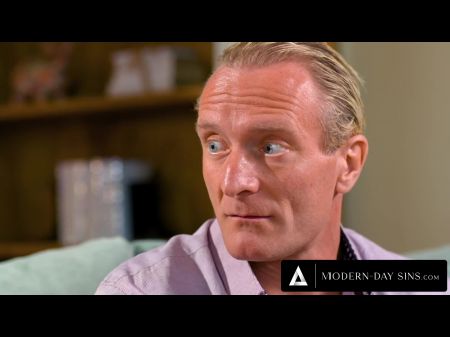 Modern Lädt Die Geliebte Ihres Mannes Zu Einem Doppel-creampie-dreier Mit Strapon Ein 