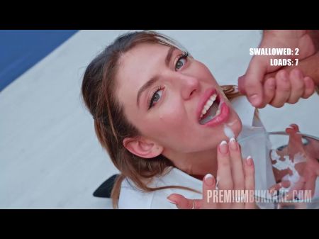 213 Cumshots For A Slavic School Tutor That Drinks Everything In A Giant Mouthful , Facial And Gokkun Bukkake