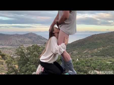 Conquered Her Pleasure Button On The Mountain