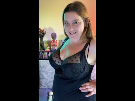 Edging Ejaculations With Wevibe Plus Electro-hitachi - Ebony Sundress Strip - Plus-size 38g Torpedo Breast And G - Strap - Plus Size Model
