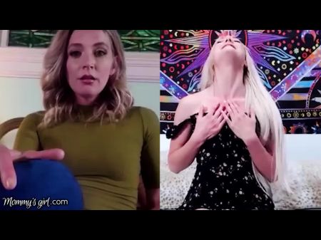 MILF caliente recibe una revelación masturbándose de su hijastra 