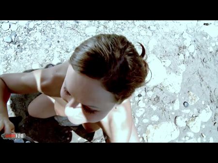 性感色情明星 tina kay 在海滩脱衣和性交 