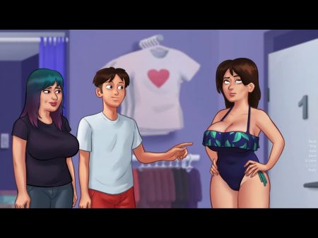 Summertime Saga - Chesty Milf Presents Can Slightly Fit In Her Jaw-dropping Milky Swimsuit