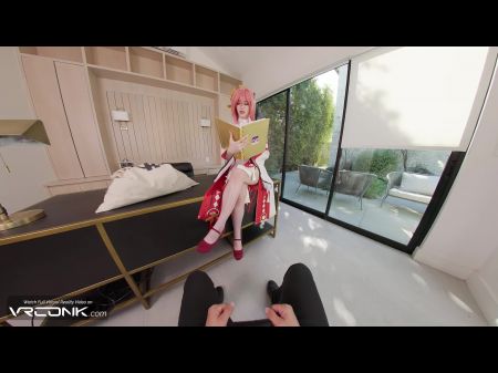 vr conk genshin impact yae miko una parodia de cosplay adolescente sexy pt3 con marcas de melodía en porno hd 