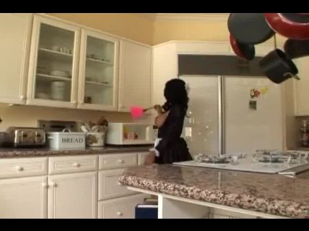 Mind-blowing Black-haired Alexis Amore Cleaning Building And Immense Schlong