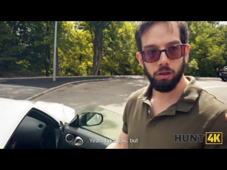 Hunt4k。在我的别墅里和一个狂野的游客性交，然后让她给我买汉堡 